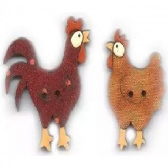 Декоративные пуговицы Курицы AURORA AU-B4752